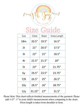 Load image into Gallery viewer, Size chart for Halloween dress.
