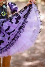 Load image into Gallery viewer, Full twirl skirt with festive Halloween print and boutique construction.