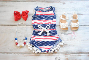 Fourth of July Knit Romper
